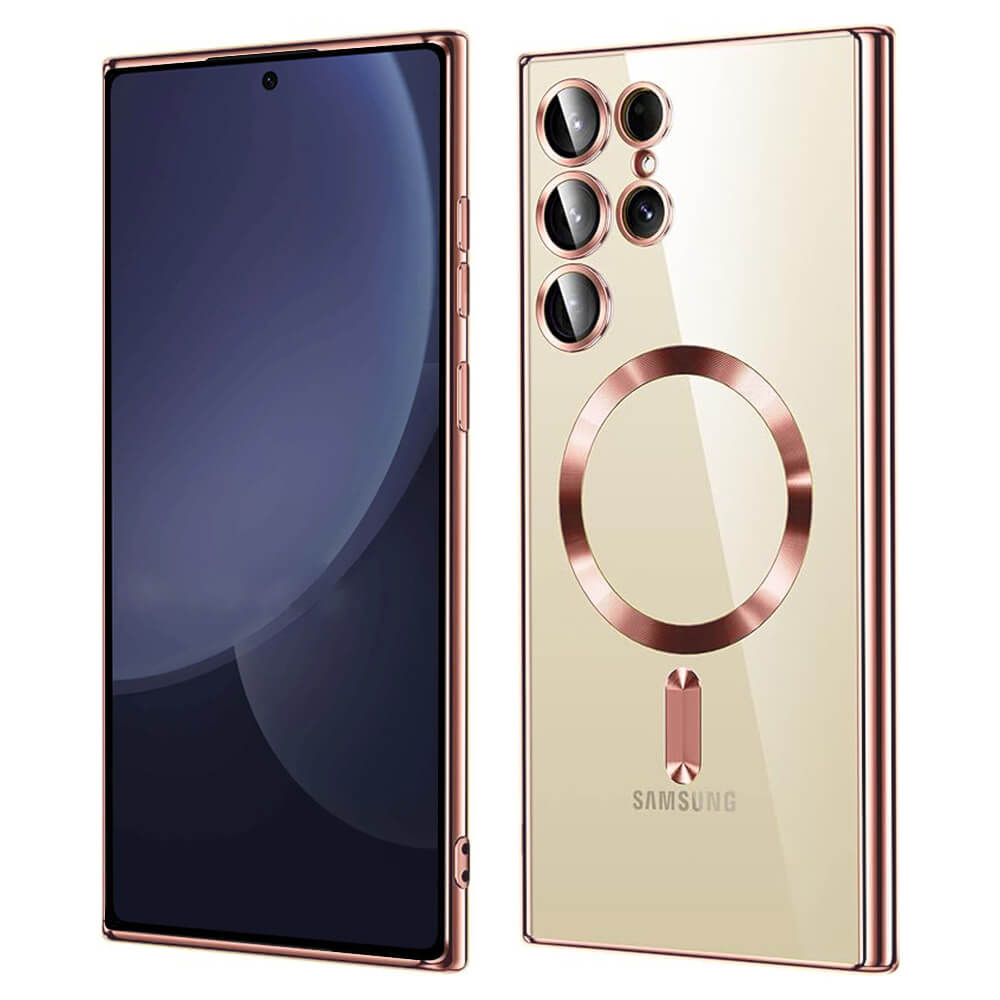 Techsuit Samsung Galaxy S25 Ultra - Luxury Crystal MagSafe - Θήκη Σιλικόνης - Pink