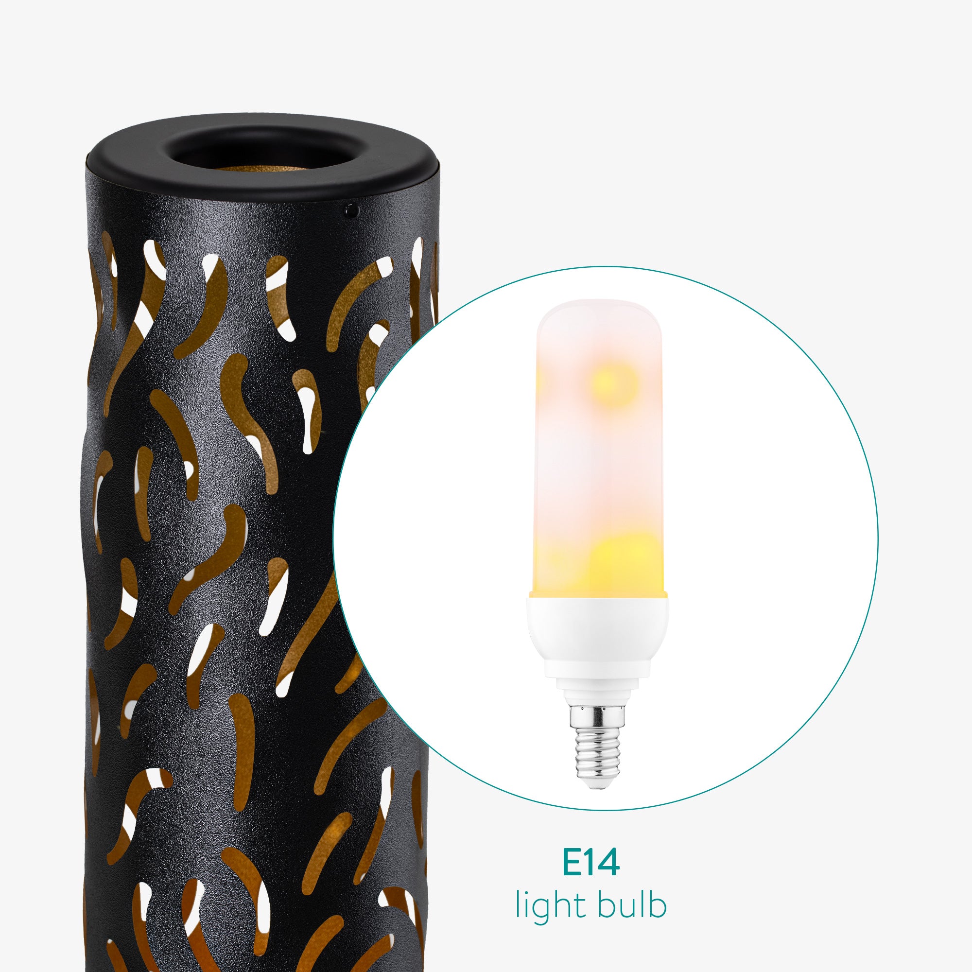 Navaris LED Floor Lamp Φωτιστικό Δαπέδου με Φωτισμό LED - Black - 49034.68