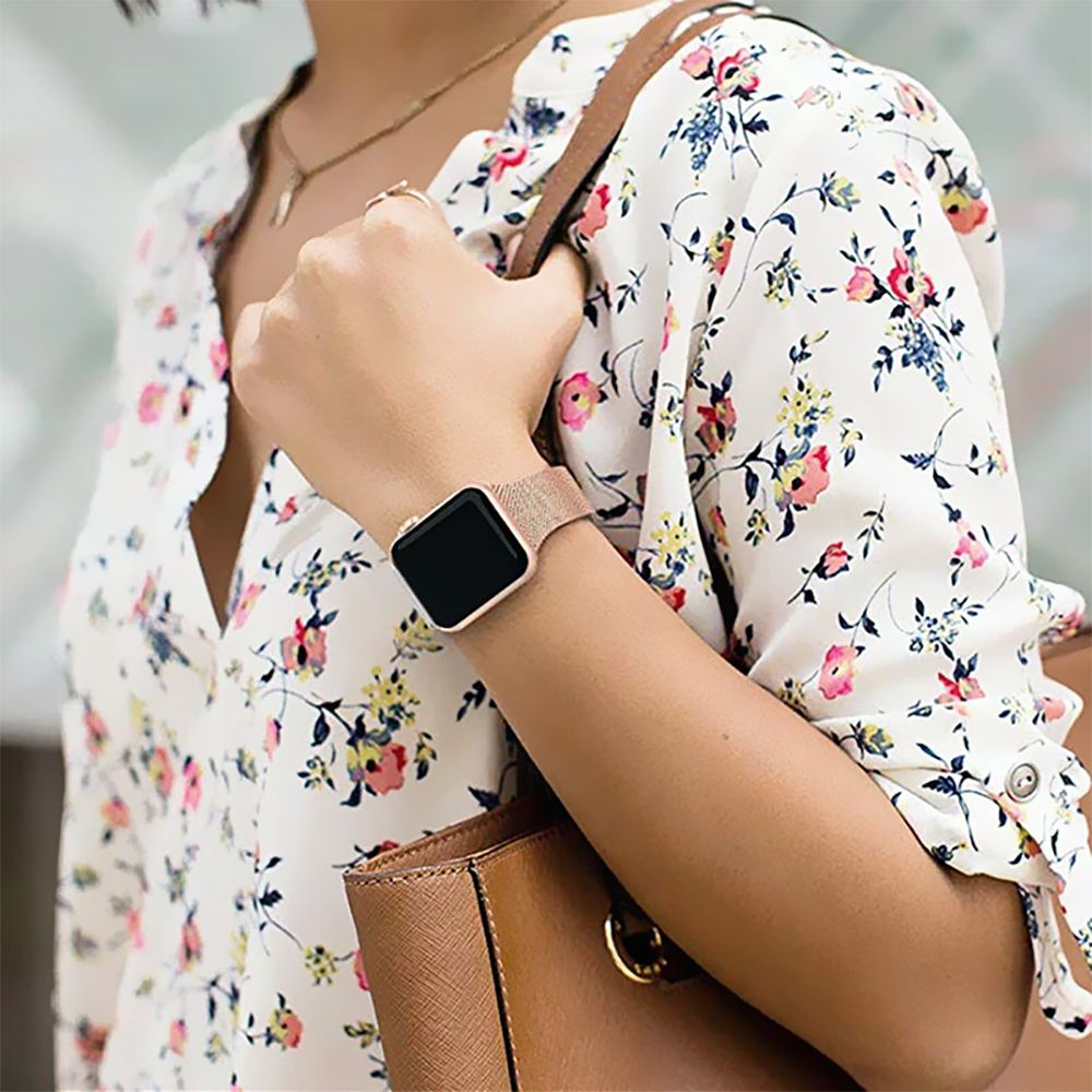 Tech - Protect Λουράκι Apple Watch 4/5/6/7/8/9/10/11 - SE (1/2/3) - 40/41/42mm MilaneseBand από Ανοξείδωτο Ατσάλι - Blush Gold