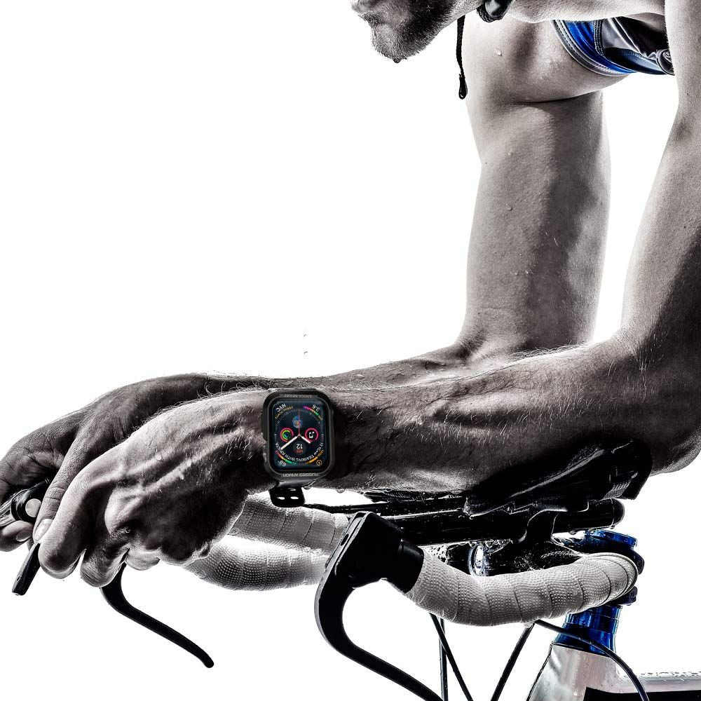 Spigen Θήκη Apple Watch 4 / 5 / 6 / SE / SE 2 44mm Rugged Armor - Black