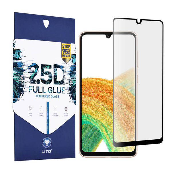 Lito Samsung Galaxy A33 5G 0.33mm 2.5D 9H Full Screen Αντιχαρακτικό Γυαλί Οθόνης - Black