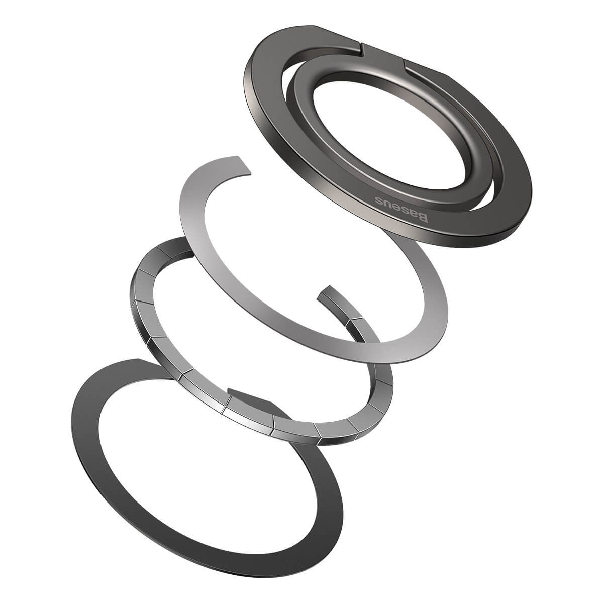 Baseus Halo Magnetic Ring Holder - Δαχτυλίδι Συγκράτησης Κινητού / Tablet - Βάση Στήριξης - Grey - SUCH000013