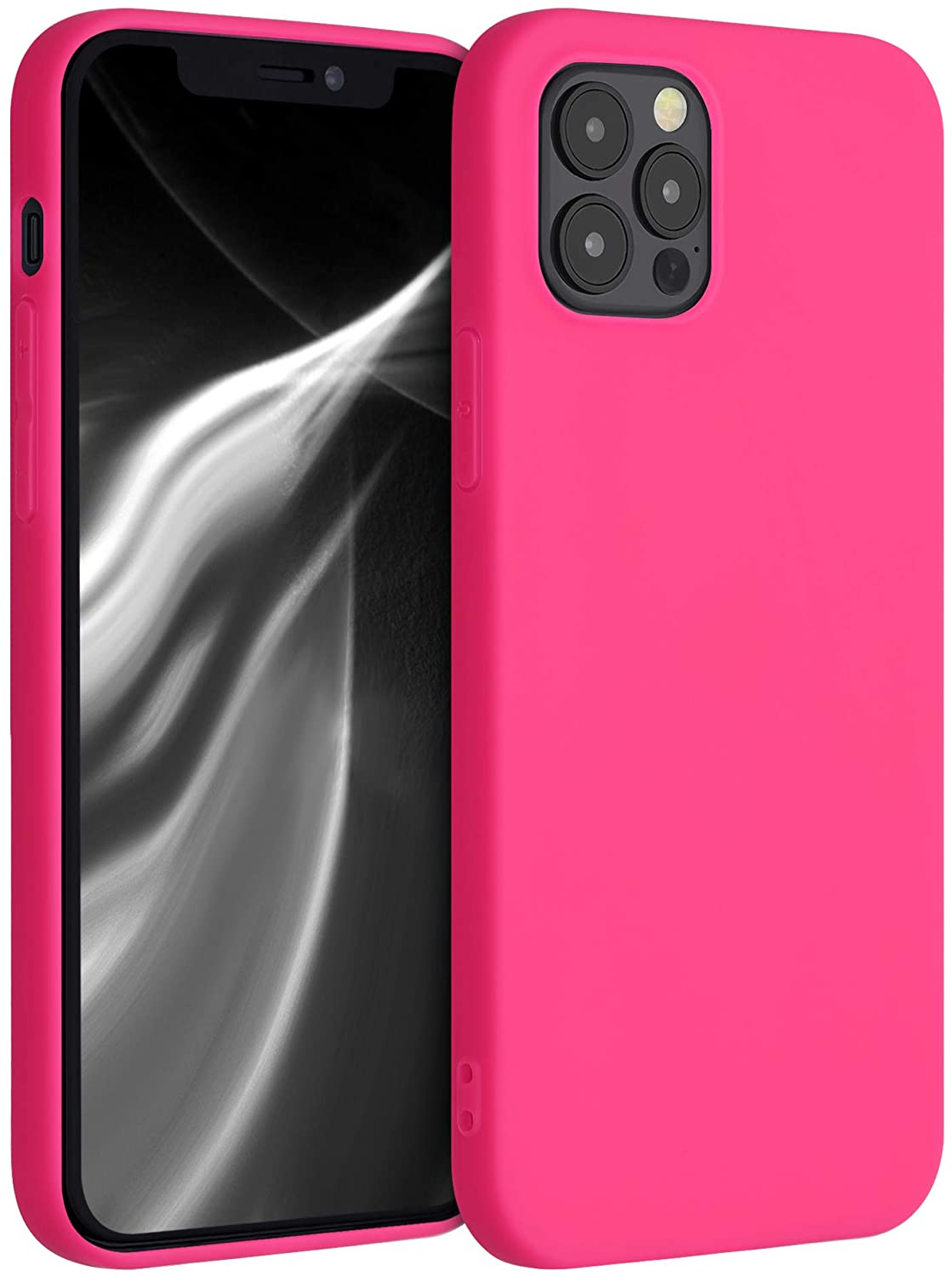 KW iPhone 12 / iPhone 12 Pro Θήκη Σιλικόνης TPU - Neon Pink - 53939.77