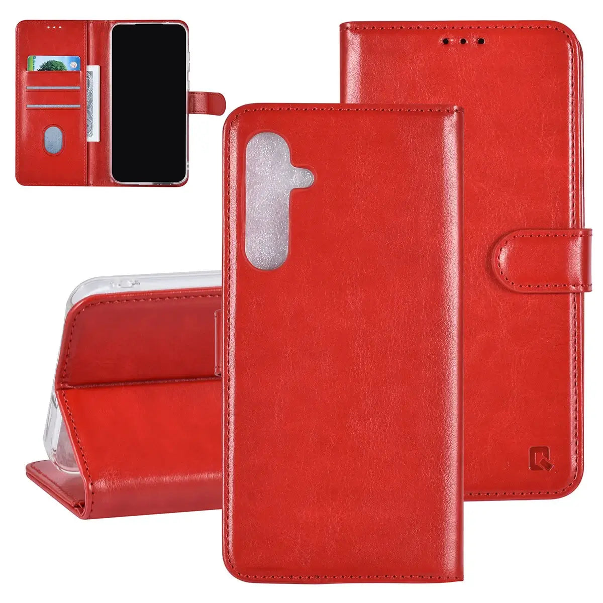 Tuniq Samsung Galaxy A55 5G - Θήκη Πορτοφόλι Stand από Δερματίνη - Κόκκινη