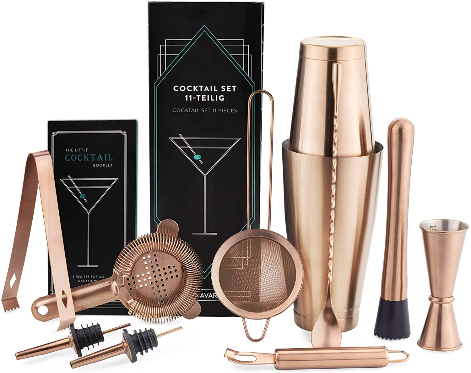 Navaris Σετ 11 Τεμαχίων για Cocktail - Rose Gold - 49860.11.81