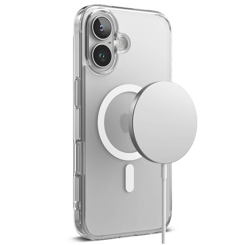 Ringke iPhone 16 Plus Fusion Σκληρή Θήκη με Πλαίσιο Σιλικόνης και MagSafe - Ματ Διάφανη