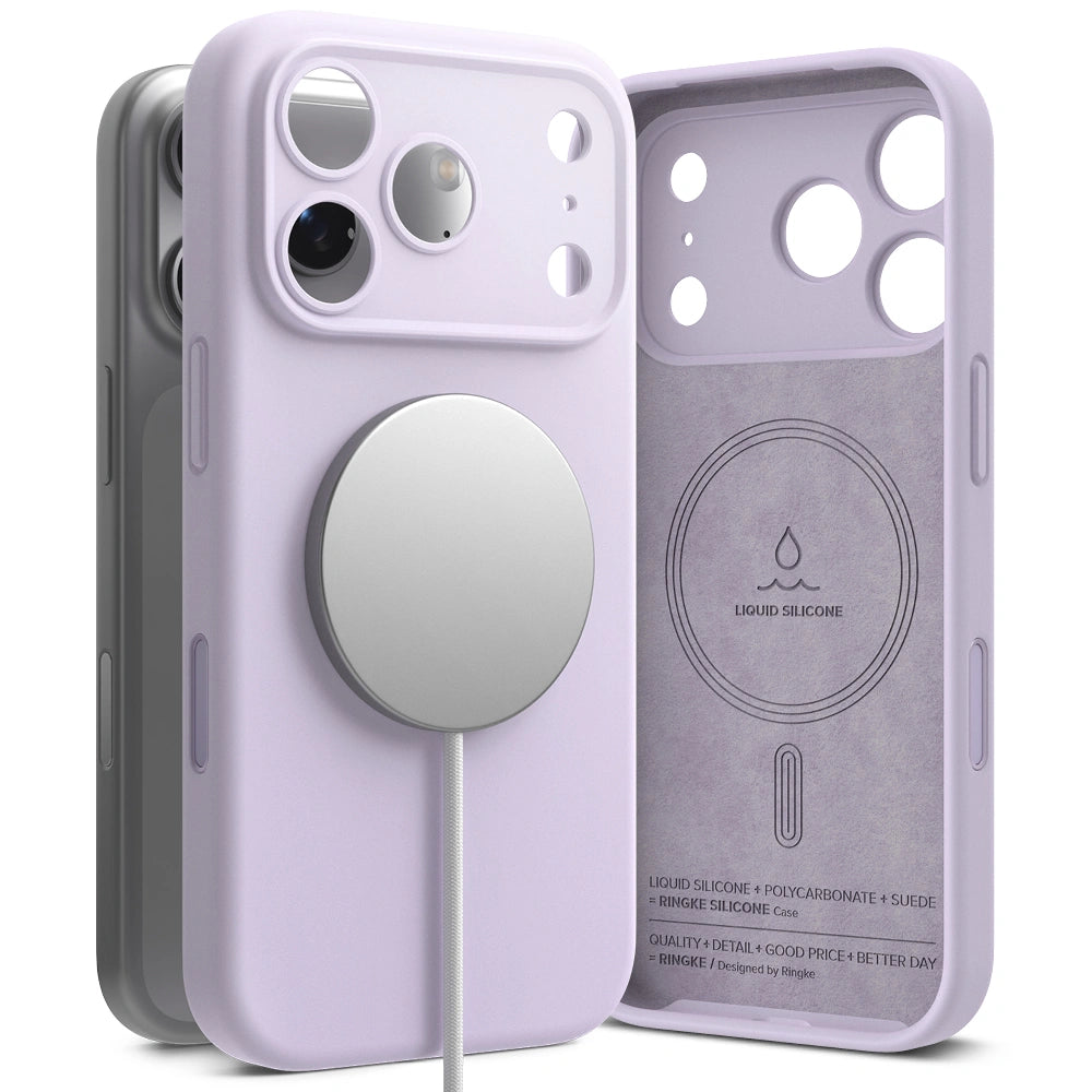 Ringke iPhone 17 Pro Max - Silicone Magnetic MagSafe - Θήκη Σιλικόνης με MagSafe - Lignt Purple