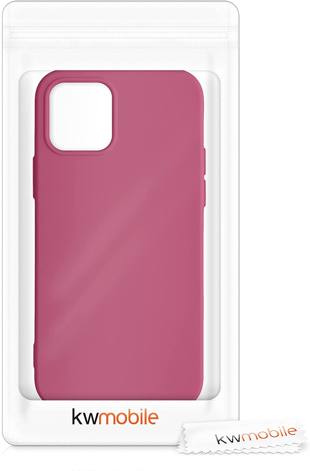 KW iPhone 12 / iPhone 12 Pro Θήκη Σιλικόνης Rubberized TPU - Raspberry Sorbet - 53844.213