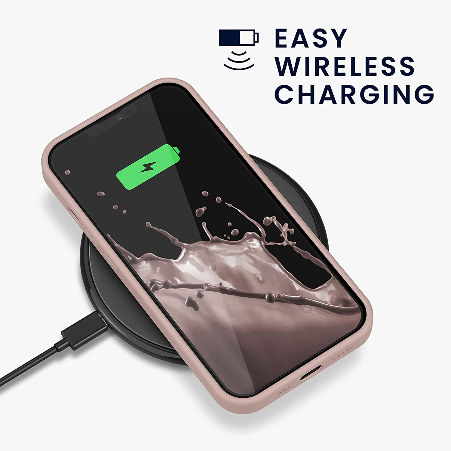 KW iPhone 13 Θήκη Σιλικόνης Rubberized TPU - Dusty Pink - 55878.10