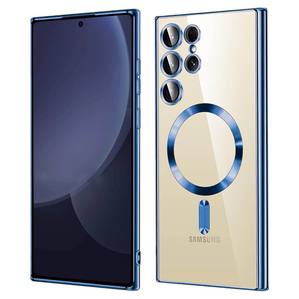 Techsuit Samsung Galaxy S25 Ultra - Luxury Crystal MagSafe - Θήκη Σιλικόνης - Deep Blue