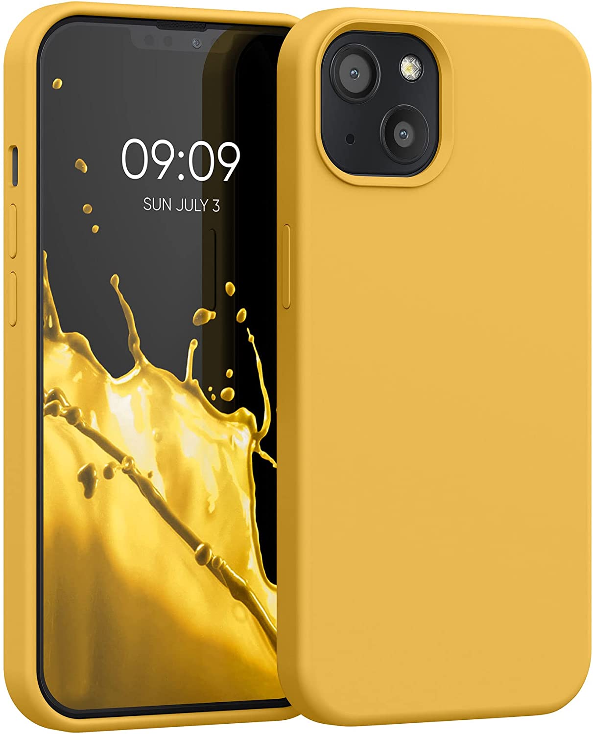 KW iPhone 13 Θήκη Σιλικόνης Rubberized TPU - Mango - 55878.191