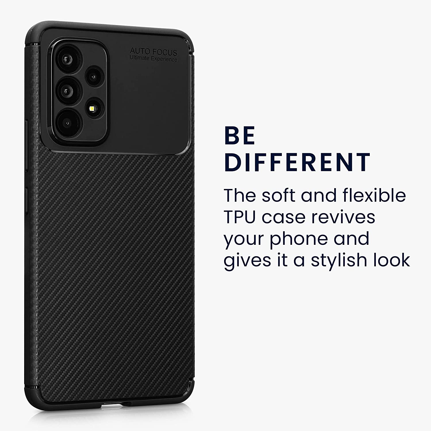 KW Samsung Galaxy A53 5G Θήκη Σιλικόνης - Carbon Black - 58241.05