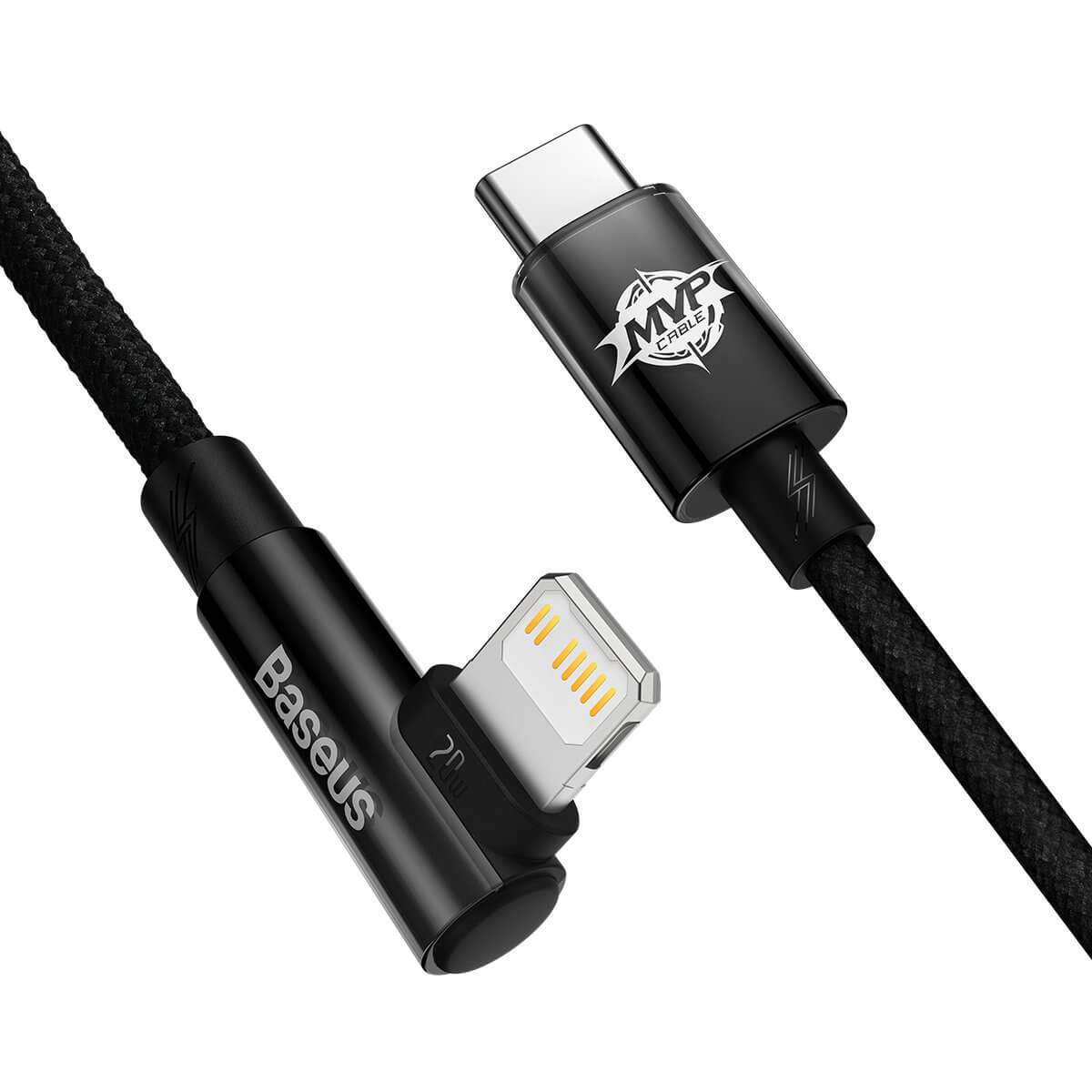 Baseus MVP 2 Elbow Cable 20W - Καλώδιο Δεδομένων και Φόρτισης Type-C to Lightning 1M - Black - CAVP000201