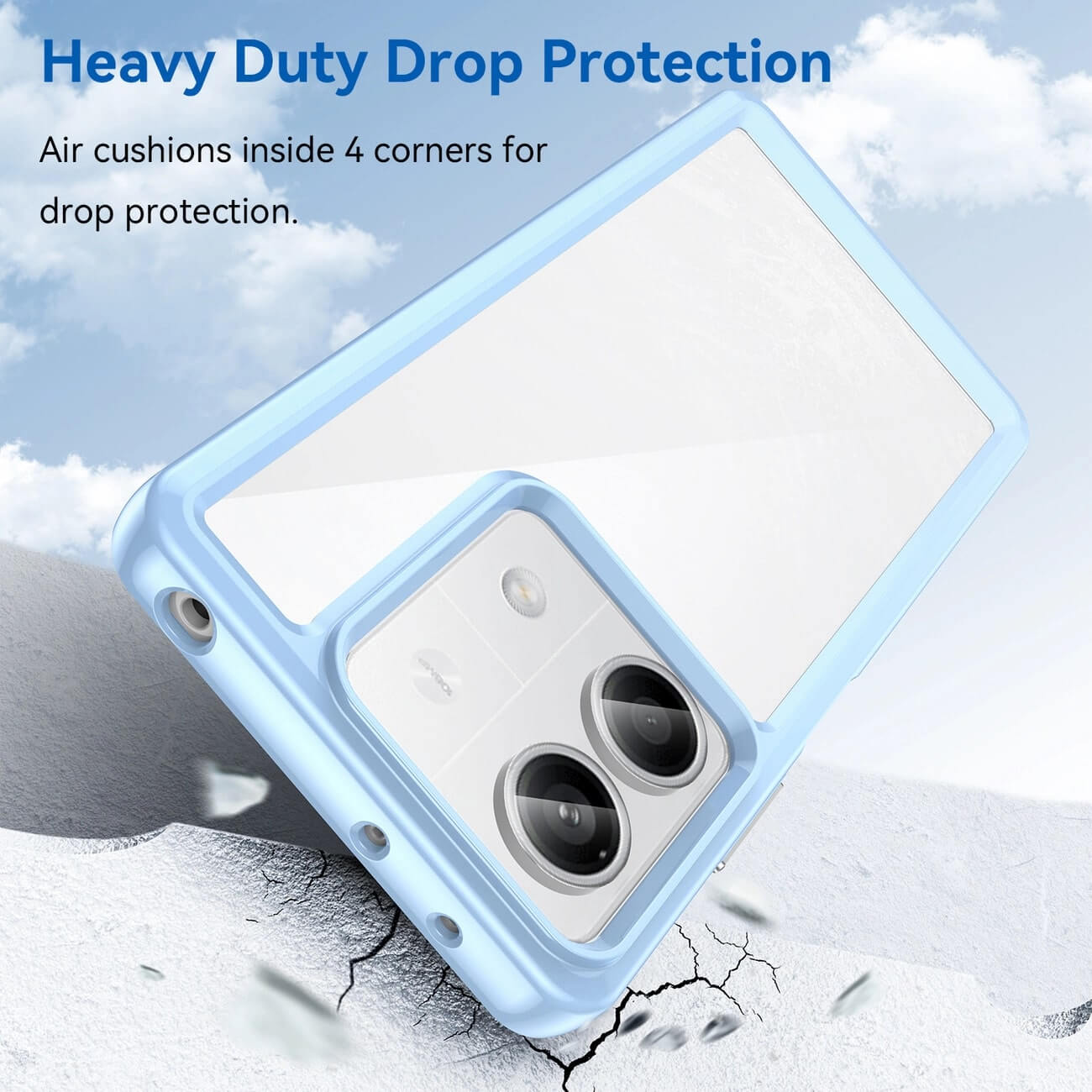 OEM Xiaomi Redmi Note 13 Pro+ 5G Outer Space Σκληρή Θήκη με Πλαίσιο Σιλικόνης - Blue