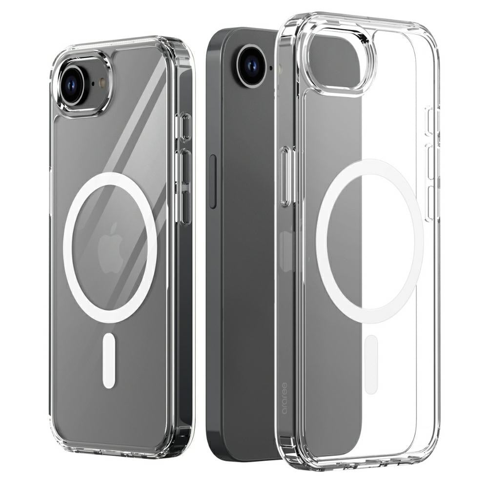 Araree iPhone 16e Duple M Σκληρή Θήκη με Πλαίσιο Σιλικόνης και MagSafe - Διάφανη