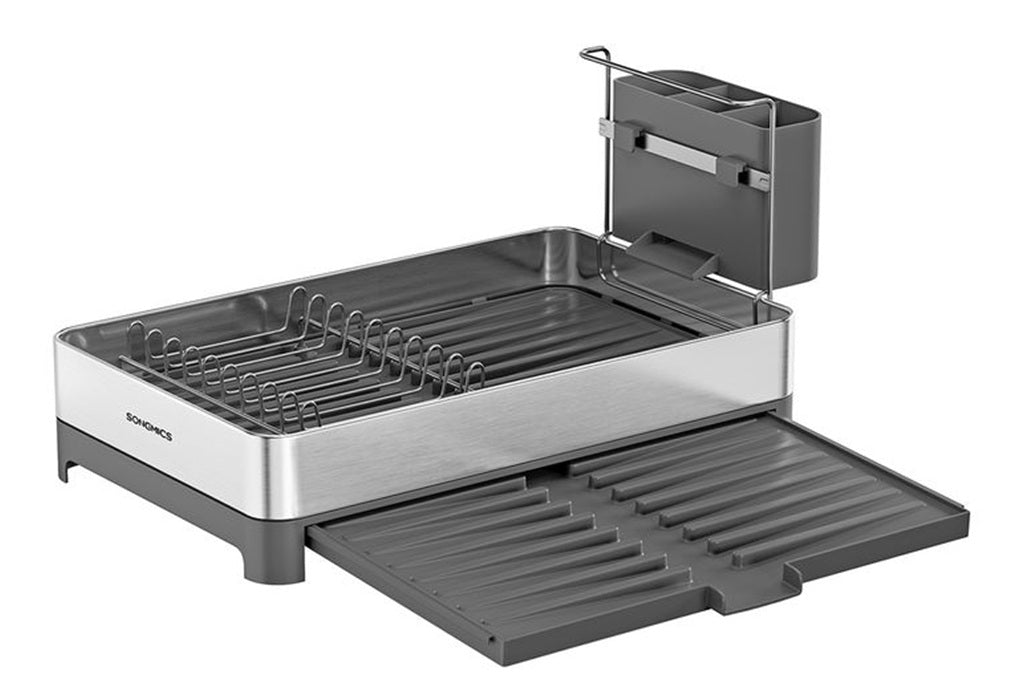 Songmics Στεγνωτήριο Πιάτων και Μαχαιροπίρουνων - Silver / Grey - KCS035G01