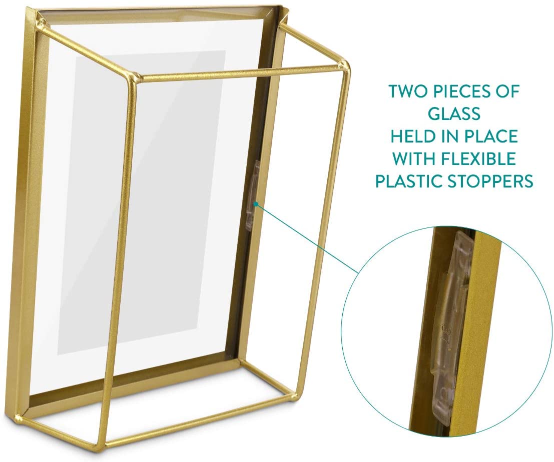 Navaris Σετ με 3 Κορνίζες για Φωτογραφίες 15x10cm και 18x13cm - Μέγεθος M - Gold - 50575.2.21