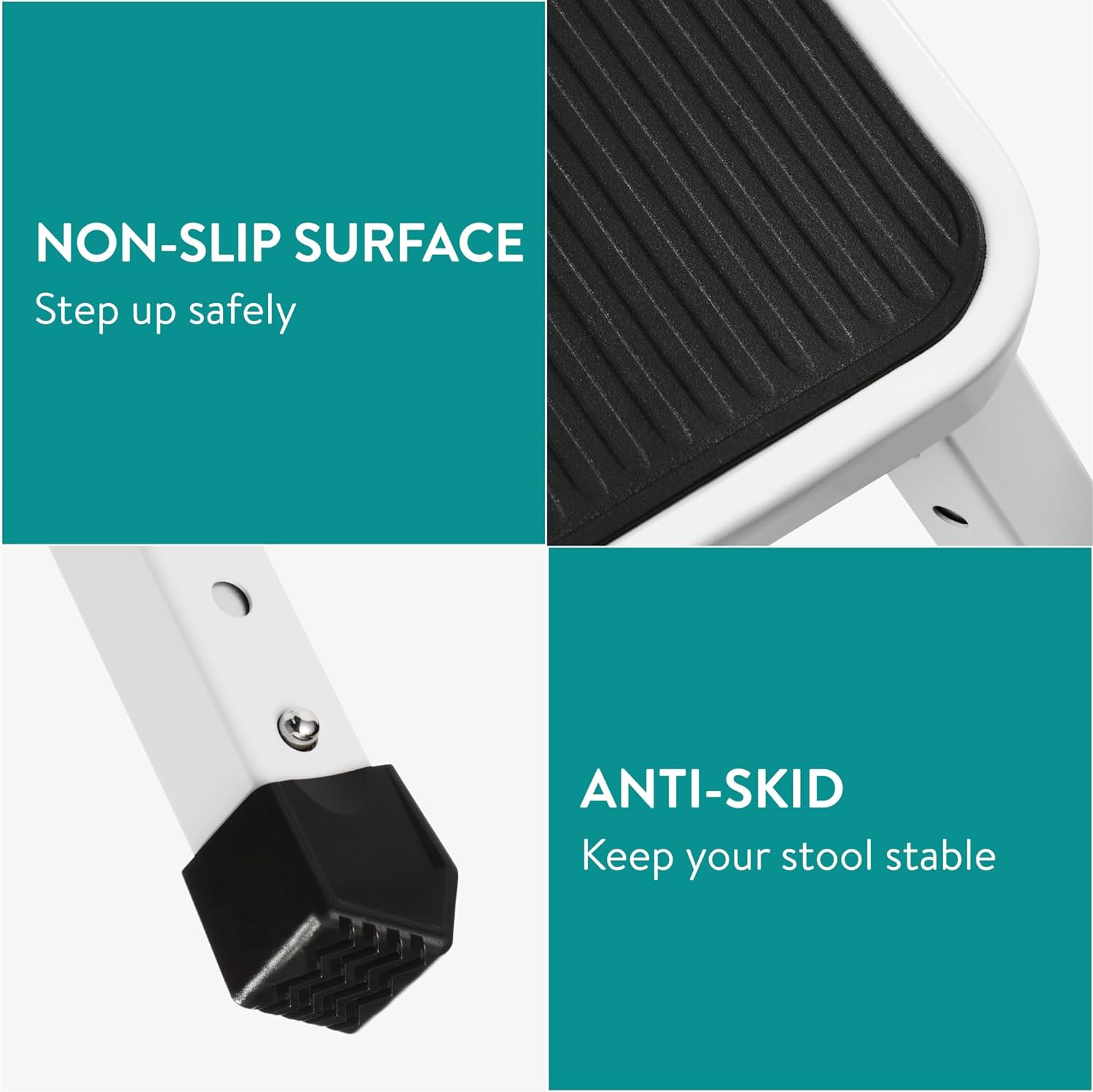 Navaris Αναδιπλούμενο Σκαλοπάτι / Σκαμπό με Pυθμιζόμενο Ύψος - White - 61657.02