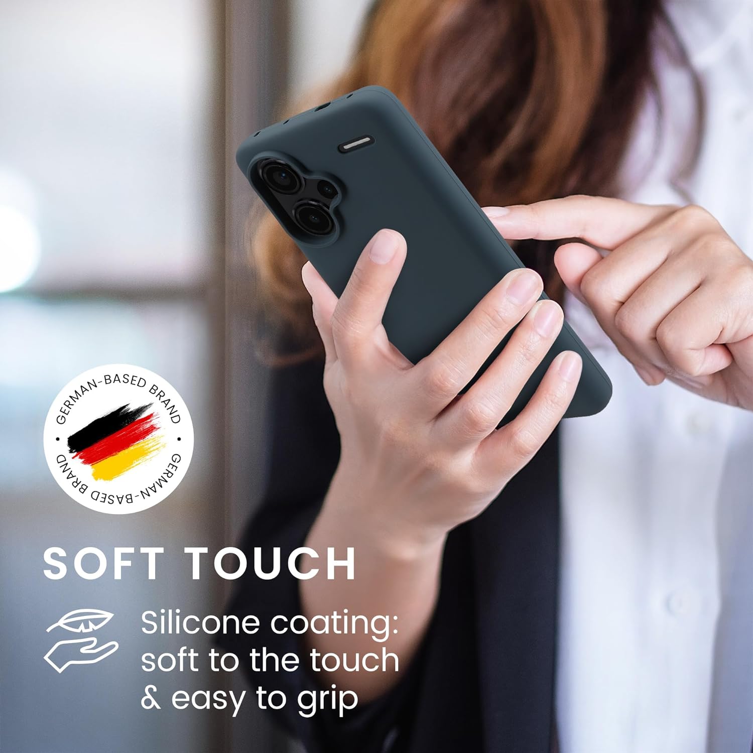 KW Xiaomi Redmi Note 13 Pro+ 5G Θήκη Σιλικόνης Rubberized TPU - Dark Slate