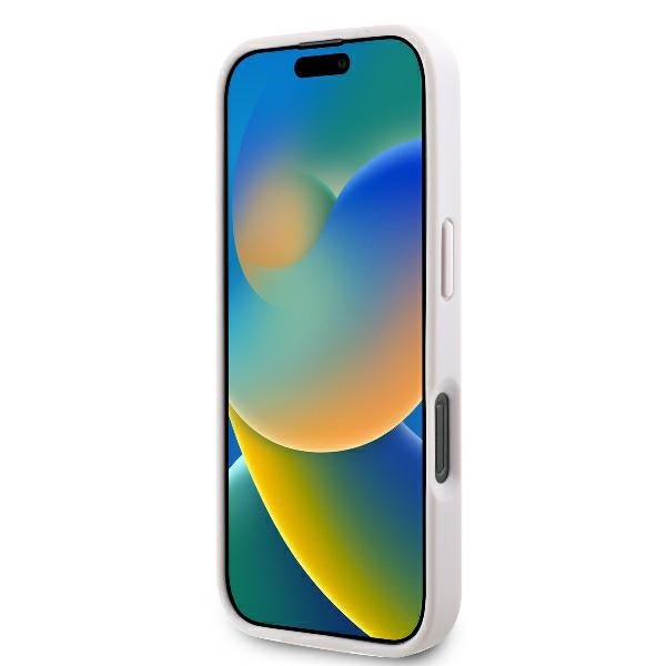 Guess iPhone 16 Pro Max - Leather 4G Triangle Strass - Θήκη με Επένδυση Συνθετικού Δέρματος - Pink - GUHCP16XP4TDPP