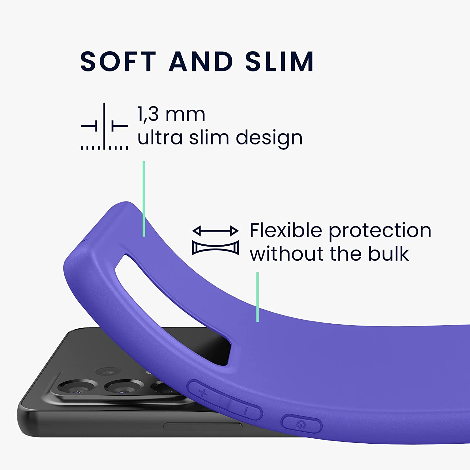 KW Samsung Galaxy A53 5G Θήκη Σιλικόνης TPU - Blue Purple - 57808.234