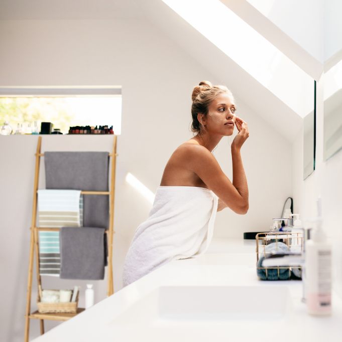 Relaxdays Πτυσσόμενη Βάση για Πετσέτες από Μπαμπού - Natural - 4052025202903