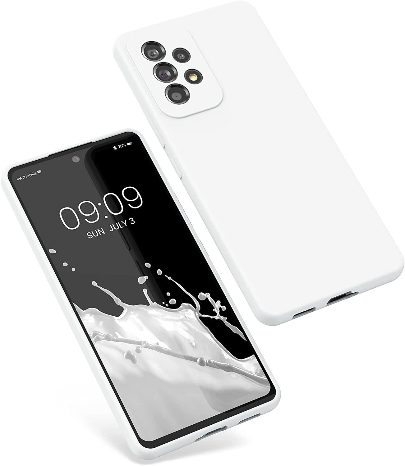 KW Samsung Galaxy A53 5G Θήκη Σιλικόνης Rubber TPU - Matte White - 57835.48