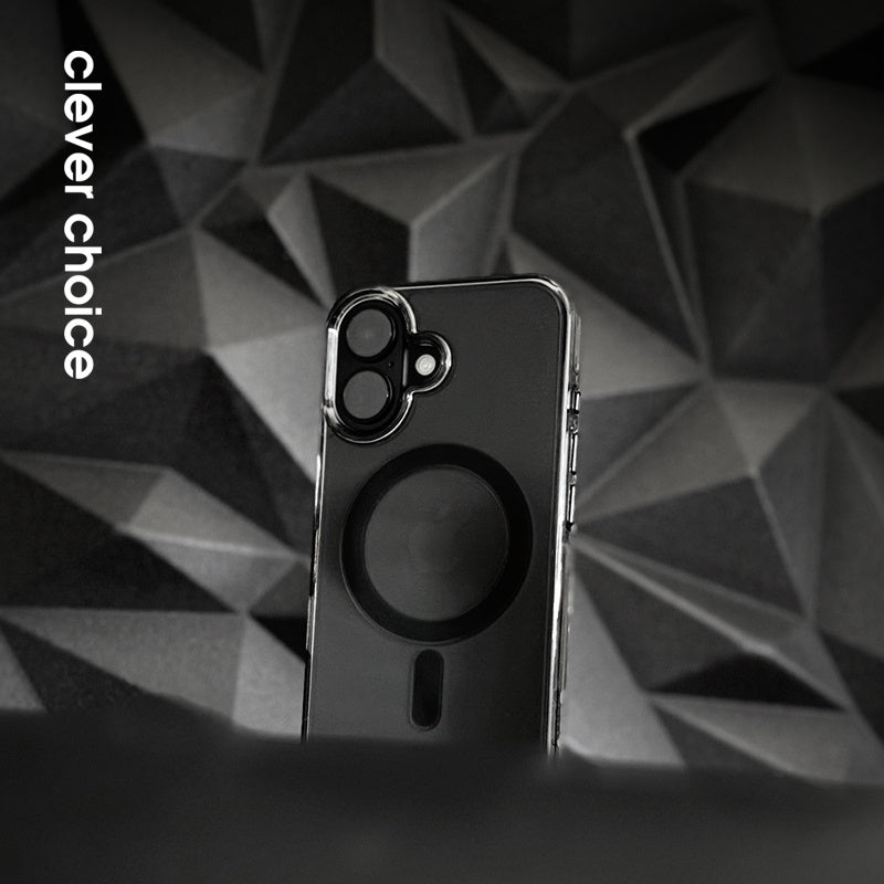 Crong iPhone 16 Clear Mag Pro - Σκληρή Θήκη με MagSafe - Black