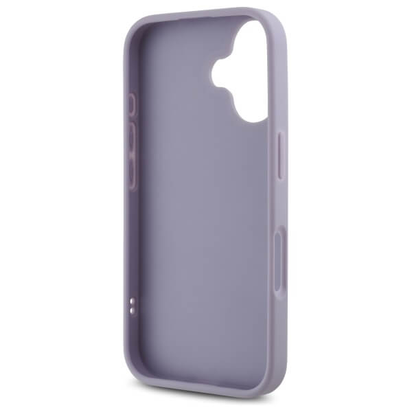 Guess iPhone 16 - Quiled Metal Logo Θήκη με Επένδυση Συνθετικού Δέρματος - Purple - GUHCP16SPSQSQSU