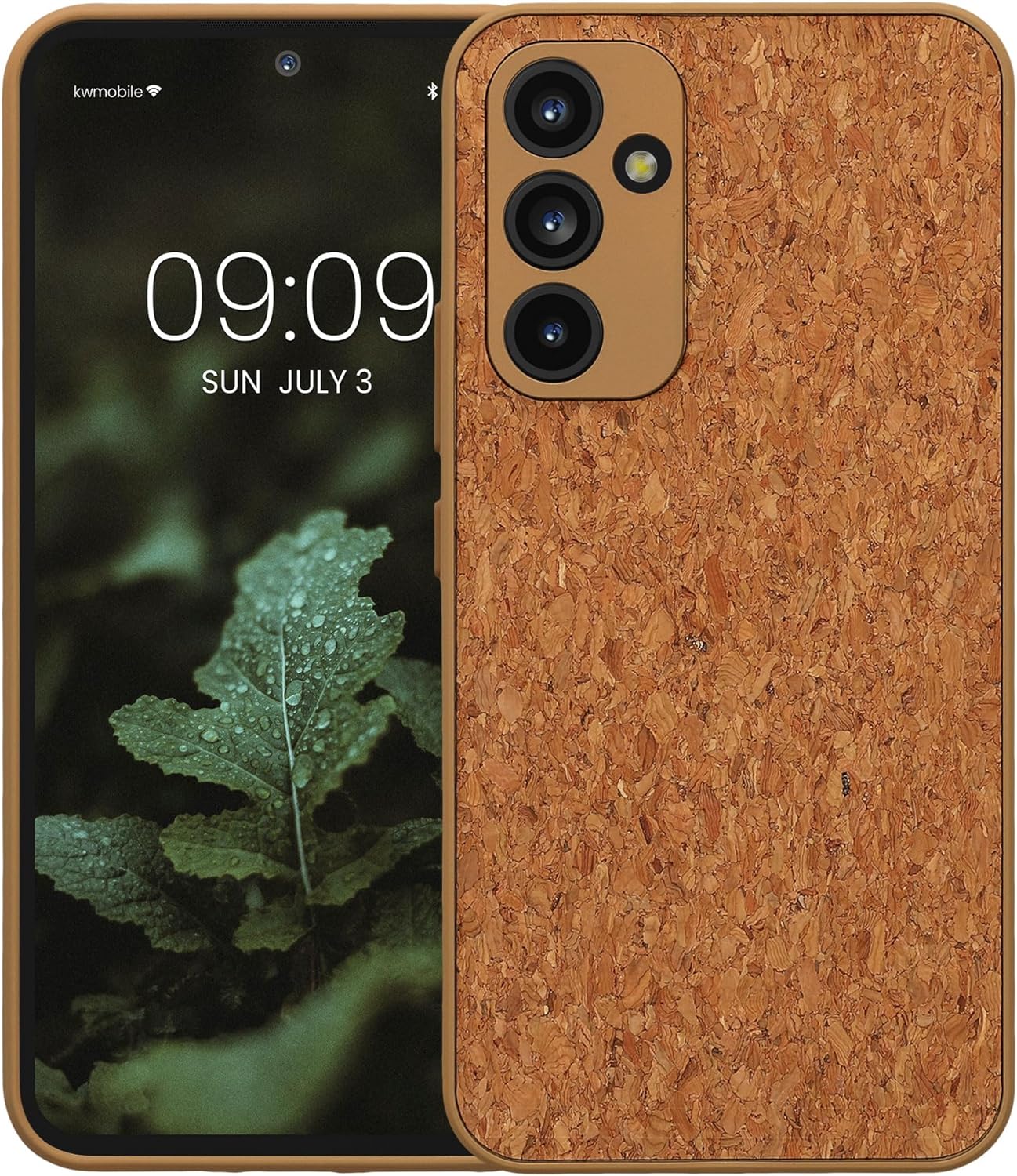 KW Samsung Galaxy A54 5G Σκληρή Θήκη από Φελλό με Πλαίσιο Σιλικόνης - Light Brown - 61424.24