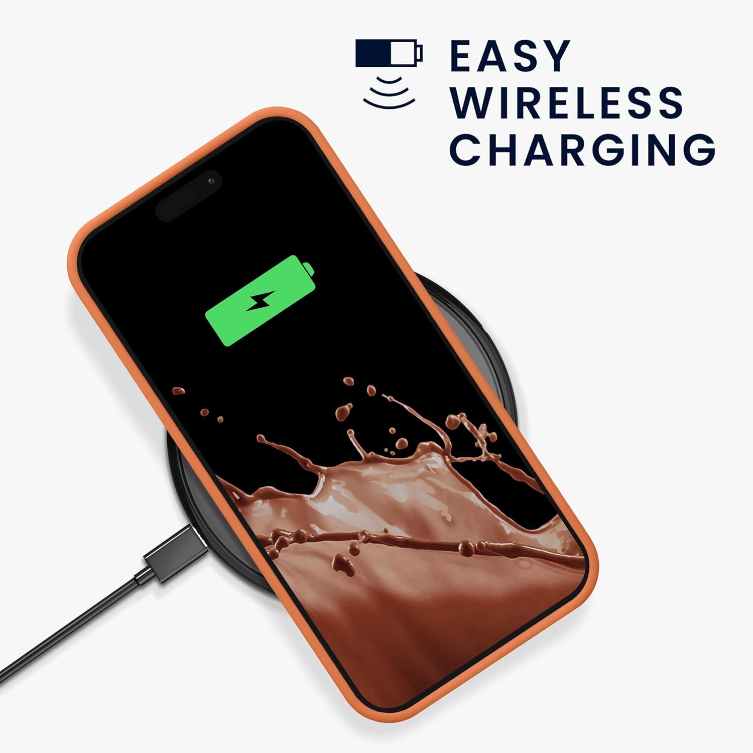 KW iPhone 14 Pro Max Θήκη Σιλικόνης Rubberized TPU - Warm Apricot