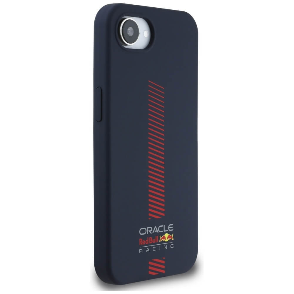 Red Bull iPhone 16e - Powerbar - MagSafe Σκληρή Θήκη με Πλαίσιο Σιλικόνης - Navy Blue - RBHMPSE424SIVGSV