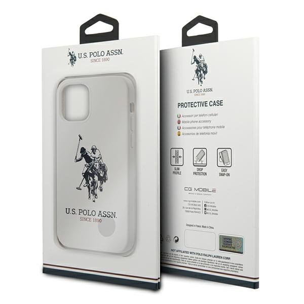 US Polo iPhone 12 Pro Max Silicone Collection Θήκη Σιλικόνης - White - USHCP12LSLHRWH