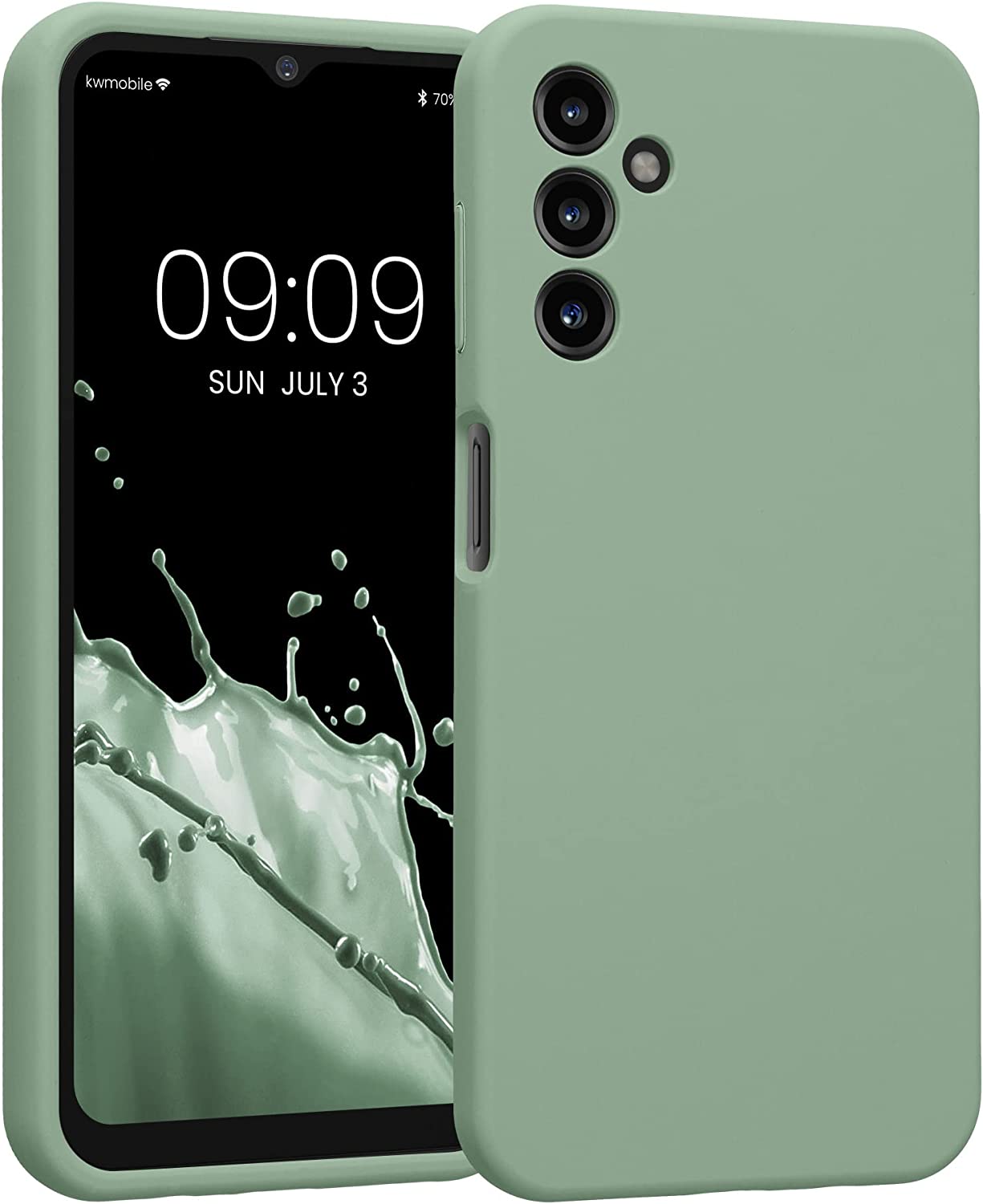 KW Samsung Galaxy A14 5G Θήκη Σιλικόνης Rubber TPU - Porcelain Green - 60808.243