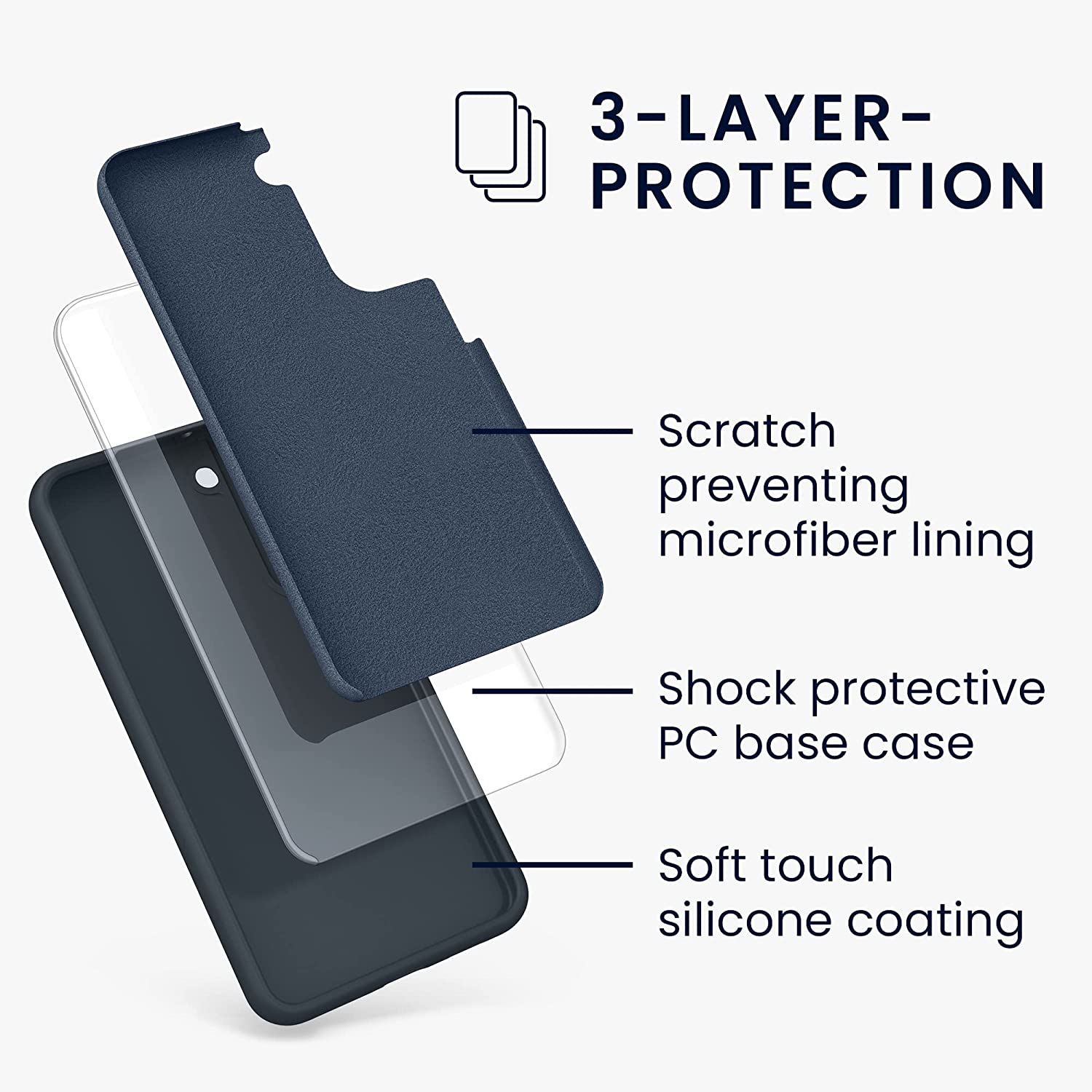 KW Samsung Galaxy S22 Plus Θήκη Σιλικόνης Rubberized TPU - Blueberry Blue - 56761.186