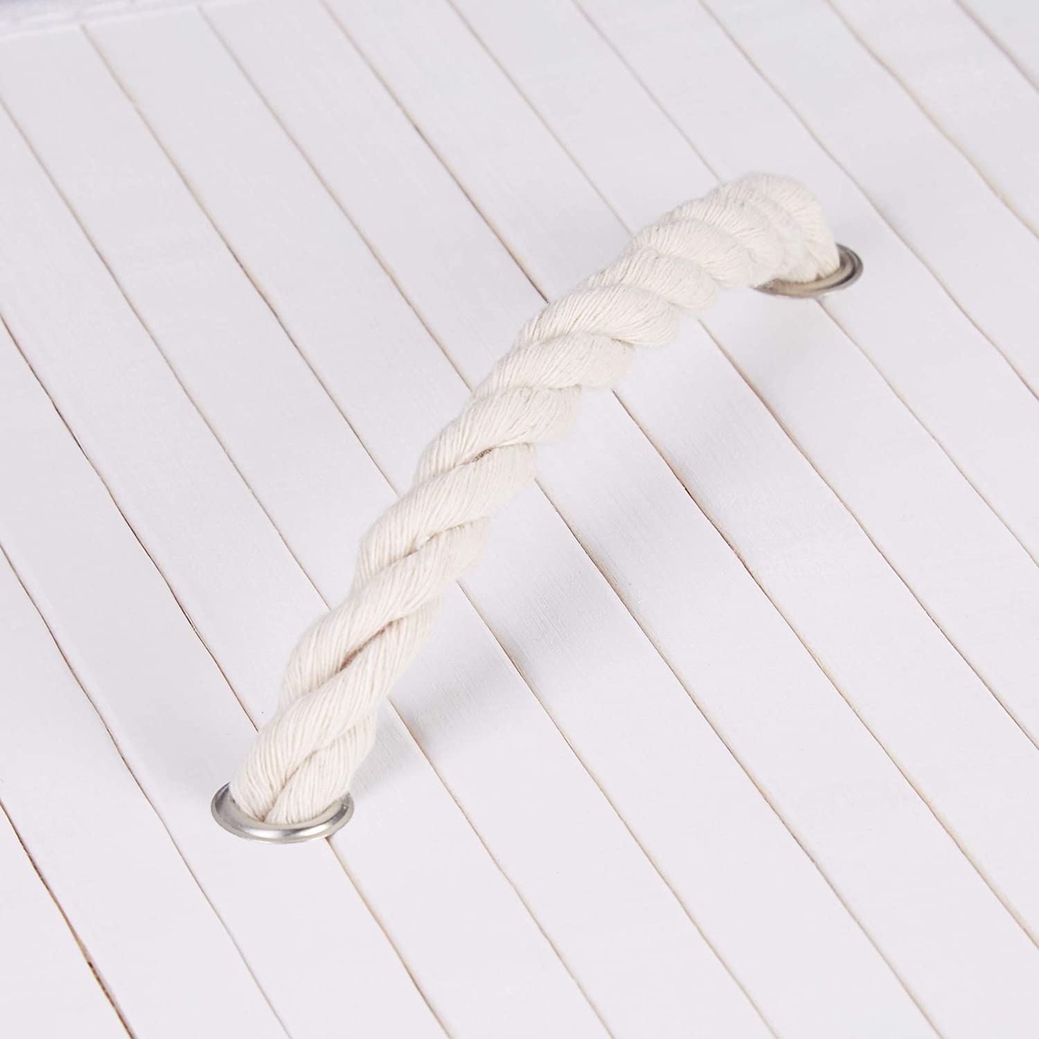 Relaxdays Καλάθι Απλύτων από Μπαμπού με Καπάκι - White - 4052025972851