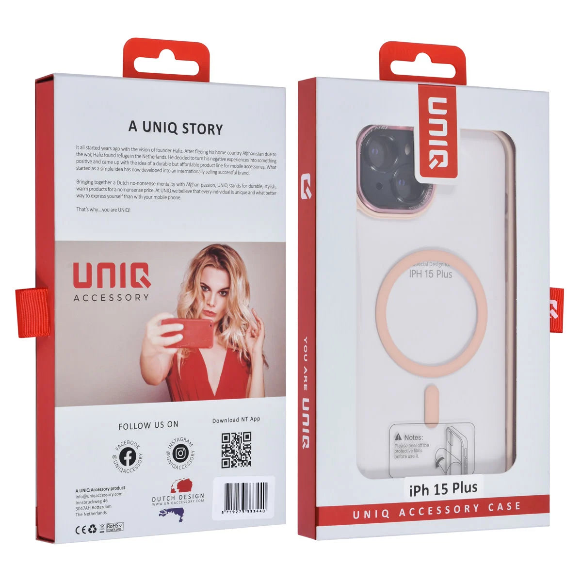 Tuniq iPhone 15 Plus / 14 Plus - MagSafe Σκληρή Θήκη με Πλαίσιο Σιλικόνης - Ροζ Ματ