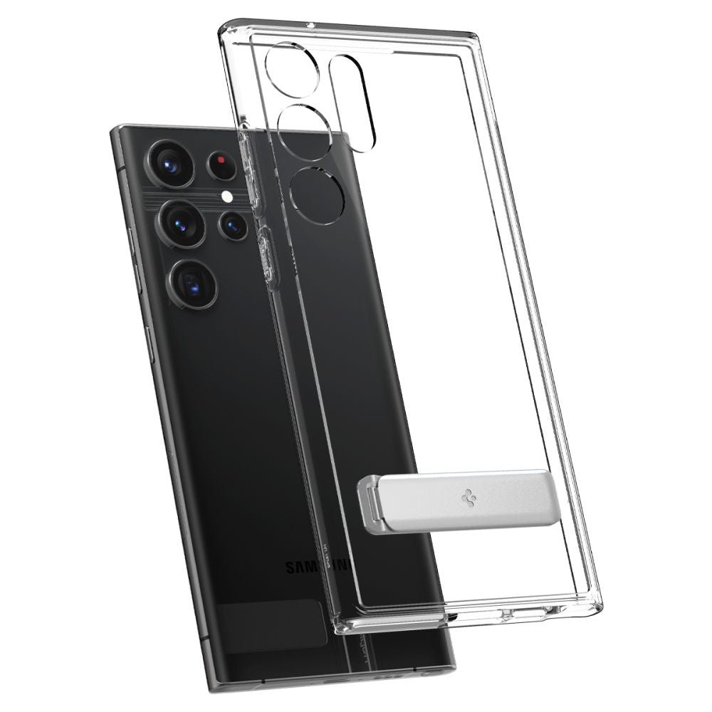 Spigen Samsung Galaxy S23 Ultra - Ultra Hybrid S Σκληρή Θήκη με Πλαίσιο Σιλικόνης - Crystal Clear