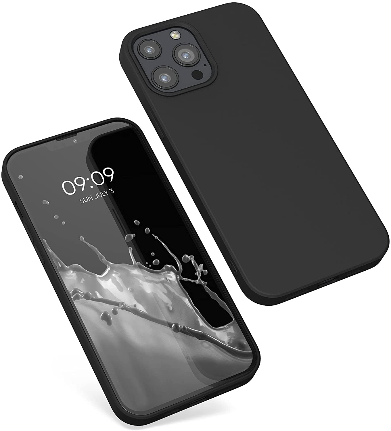 KW iPhone 13 Pro Max Θήκη Σιλικόνης Rubberized TPU - Black Matte - 55975.47