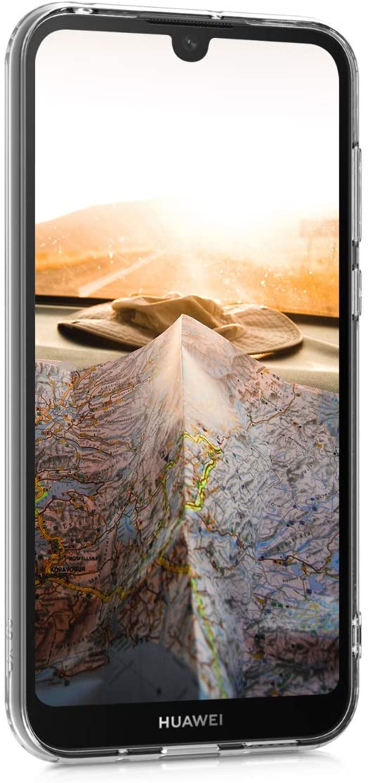 KW Huawei Y5 2019 Θήκη Σιλικόνης TPU Design Travel - Multicolor / Black - Διάφανη - 52158.01