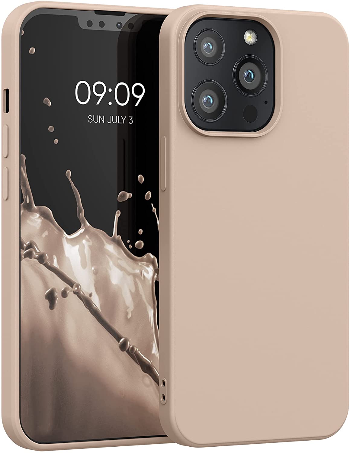 KW iPhone 13 Pro Θήκη Σιλικόνης Rubberized TPU - Mother of Pearl - 55962.154