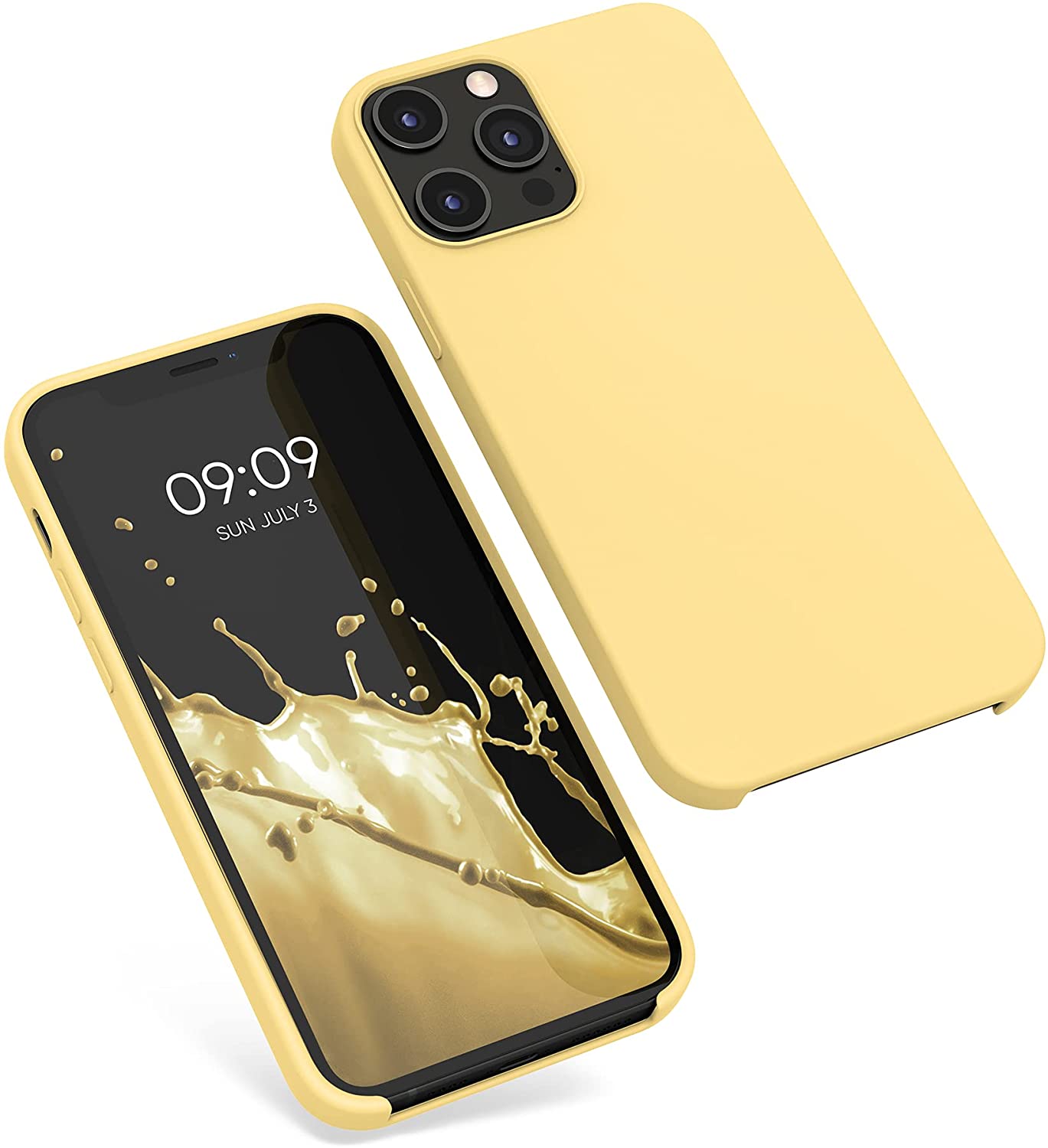 KW iPhone 12 Pro Max Θήκη Σιλικόνης Rubber TPU - Mellow Yellow - 52644.216