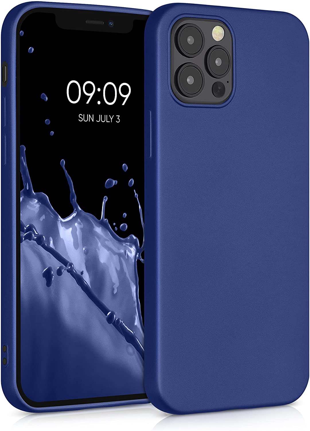 KW iPhone 12 / iPhone 12 Pro Θήκη Σιλικόνης TPU - Metallic Blue - 56114.64