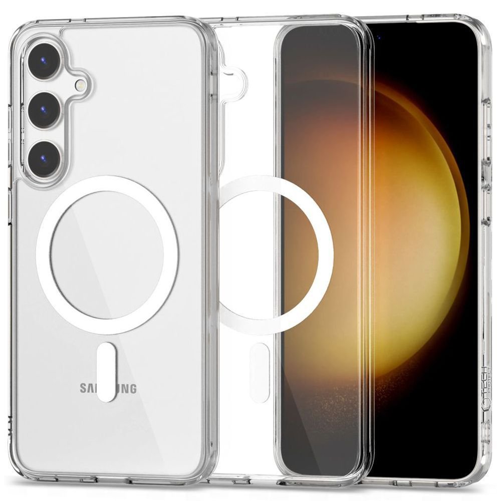 Tech - Protect Samsung Galaxy S24 FE Flexair Hybrid MagSafe Σκληρή Θήκη με Πλαίσιο Σιλικόνης και MagSafe - Διάφανη