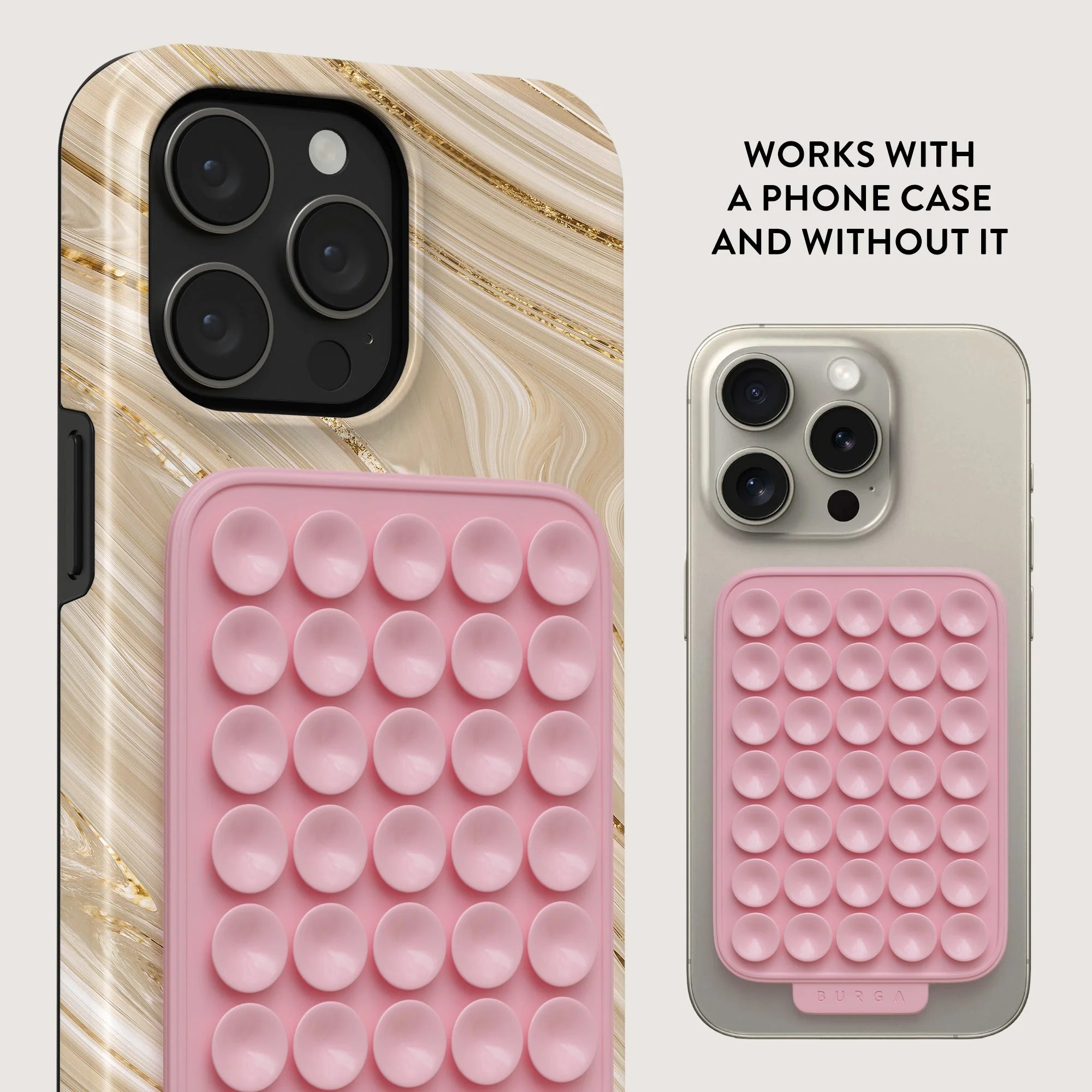 Burga StickPad Αξεσουάρ Στερέωσης Κινητού με Ενσωματωμένες Βεντούζες - Bubblegum