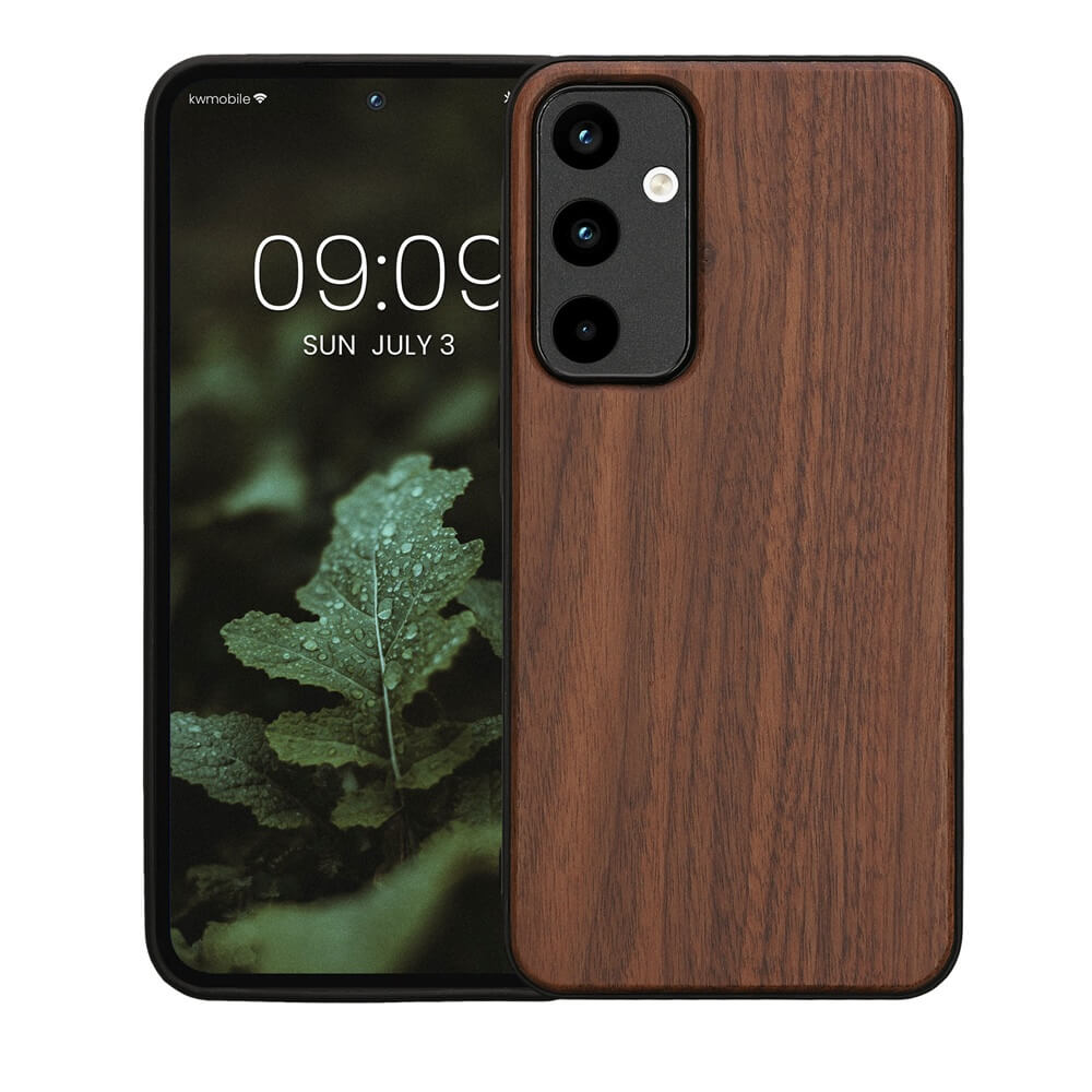 KW Samsung Galaxy A55 5G Θήκη από Φυσικό Ξύλο - Dark Brown