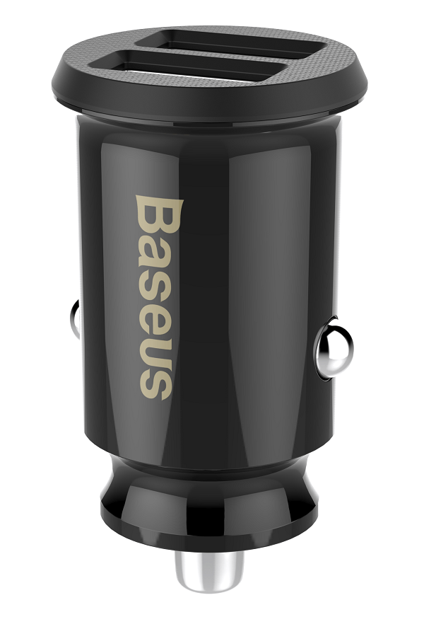 Baseus Grain Car Charger - Φορτιστής Αυτοκινήτου 3.1A 2xUSB Ports - Black - CCALL-ML01