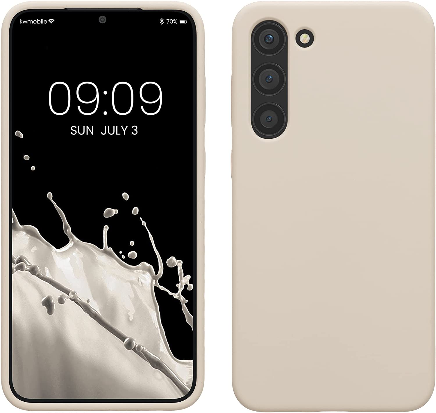 KW Samsung Galaxy S23 Plus Θήκη Σιλικόνης Rubberized TPU - Matte Cream - 60274.125