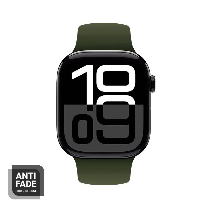Crong Λουράκι Apple Watch 2/3/4/5/6/7/8/9/10/11 - SE (1/2/3) - 38/40/41/42mm Σιλικόνης - Liquid Strap - Green