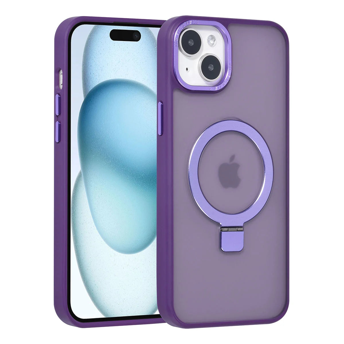 Tuniq iPhone 15 Plus / 14 Plus - MagSafe Σκληρή Θήκη με Δαχτυλίδι Συγκράτησης - Purple